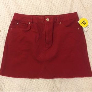 {Forever 21} Red jean skirt